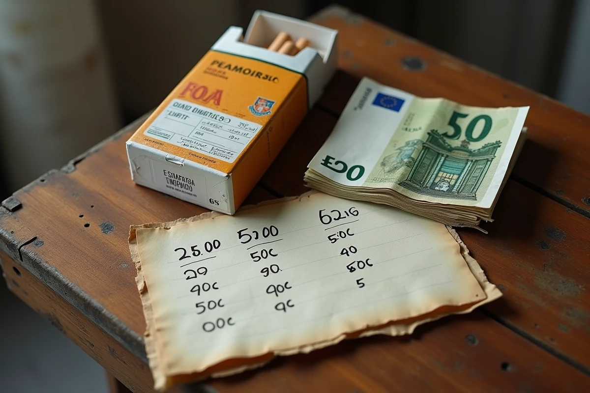 Cartouche de cigarettes espagnole avec étiquette de prix, euros et comparatif de prix du tabac en Espagne 2026