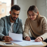 Coût loyer Maroc: Découvrez les tarifs moyens et les régions les plus abordables Jeune couple marocain consulte un contrat de location à Casablanca