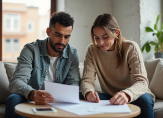 Coût loyer Maroc: Découvrez les tarifs moyens et les régions les plus abordables Jeune couple marocain consulte un contrat de location à Casablanca