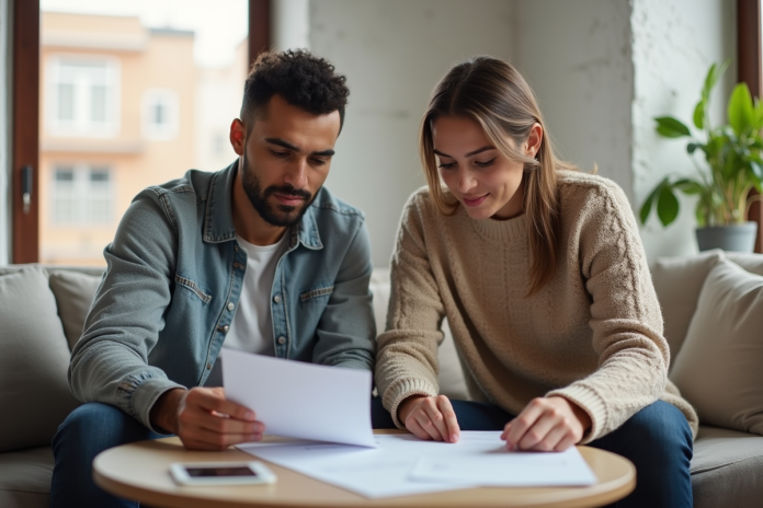 couple-location-location-casablanca Jeune couple marocain consulte un contrat de location à Casablanca