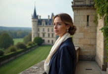 Château de Chaumont : propriétaire, histoire et secrets à dévoiler Femme élégante regardant l'horizon au château de Chaumont